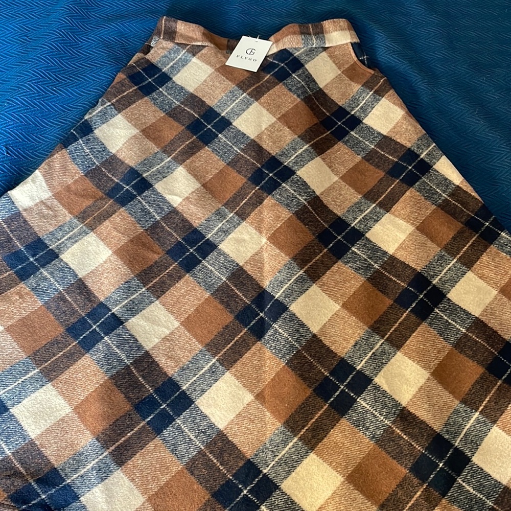 NWT Wool Plaid Skirt